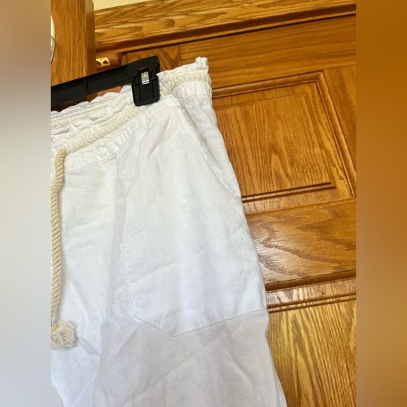 Roxy - Linen & Viscose Oceanside & Drawstring Flared Pants - Picture 6 of 7